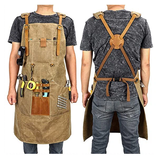 10007 Canvas Apron Multifunctional Pocket Apron